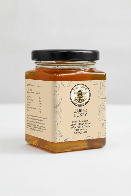 Garlic Honey – BeeRooted Organic Raw Honey