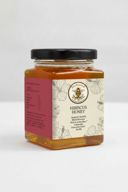 Hibiscus Honey – BeeRooted Organic Raw Honey
