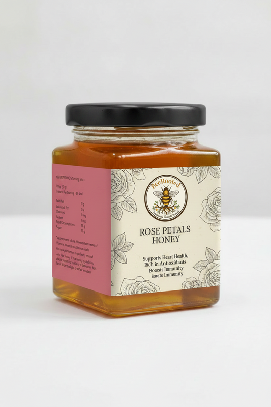 🌹 Rose Petals Honey – BeeRooted Organic Raw Honey